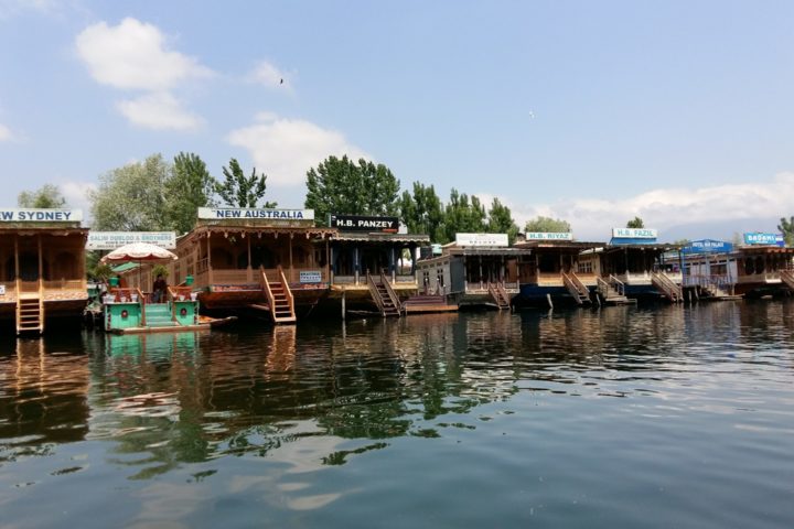 Houseboats on Dal Lake, Srinagar, Kashmir, India